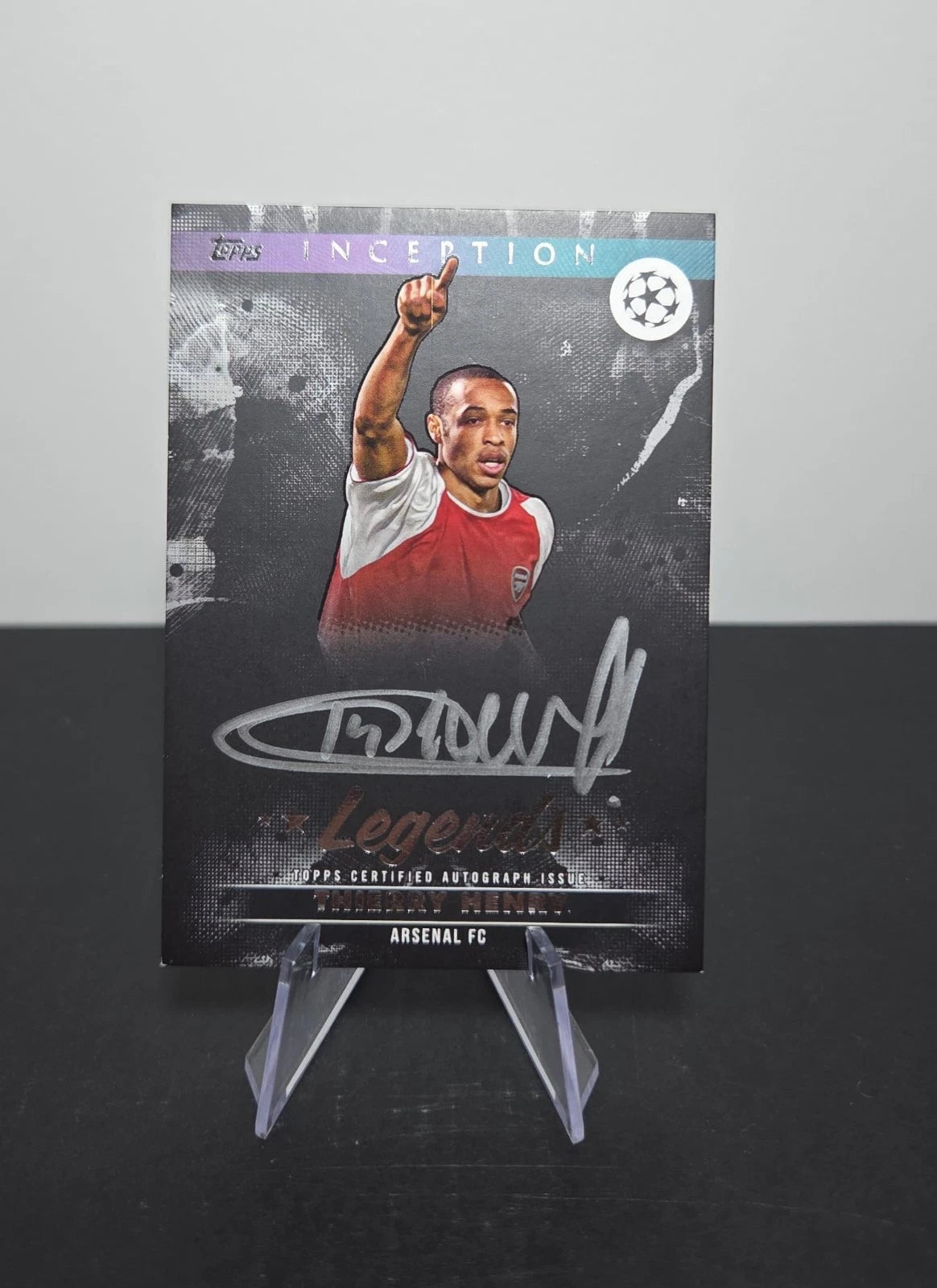 2024-25 Topps Inception UEFA Thierry Henry Silver Signings Auto Case Hit Arsenal