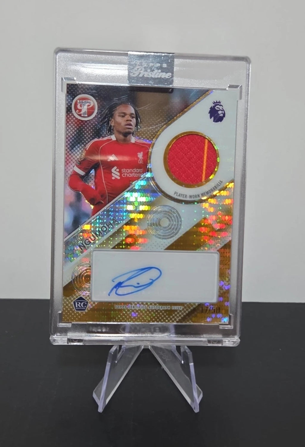 Topps Pristine Rio Ngumoha Rookie Encased Patch Auto /50 Liverpool FC