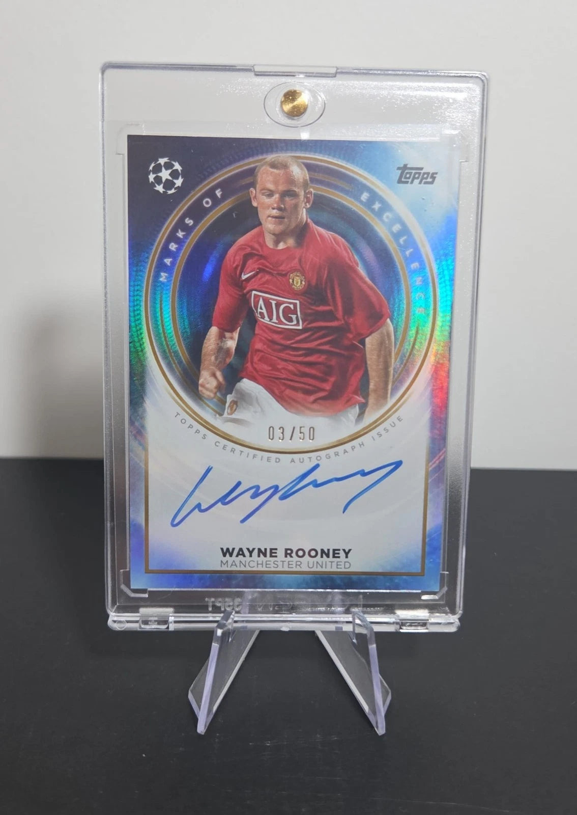Topps Marks Of Excellence Wayne Rooney 3/50 2025 On Card Auto