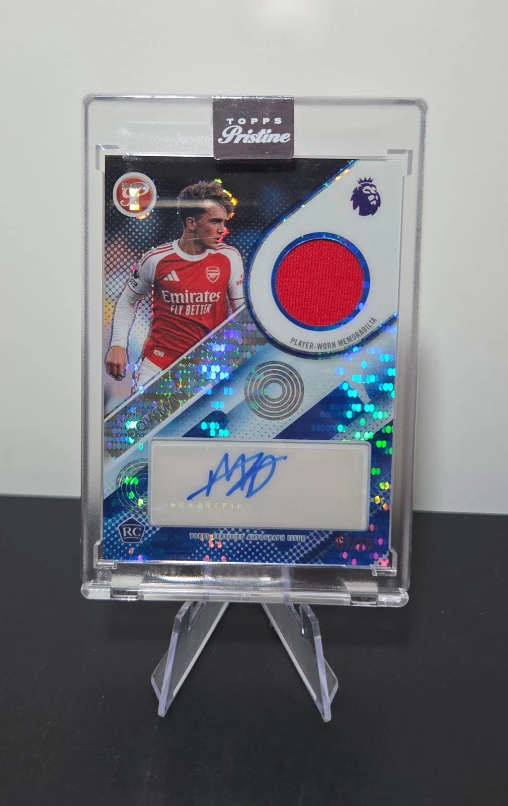 Topps Pristine Max Dowman Rookie Patch Auto /75 Arsenal