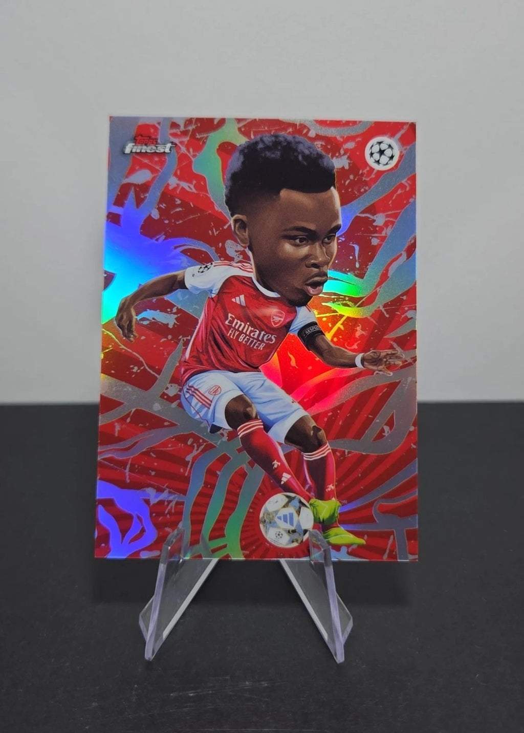 Topps Finest UCC Bukayo Saka HEADLINERS Case Hit Arsenal