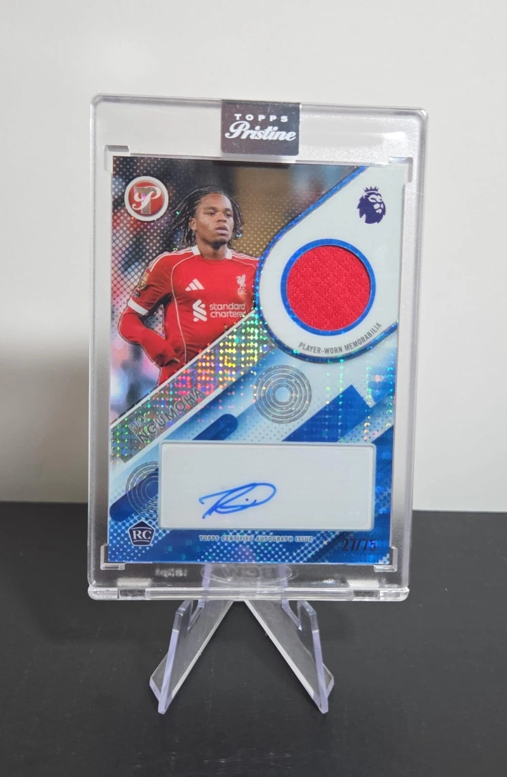 Topps Pristine Premier League Rio Ngumoha Rookie Patch Auto /75 Liverpool FC
