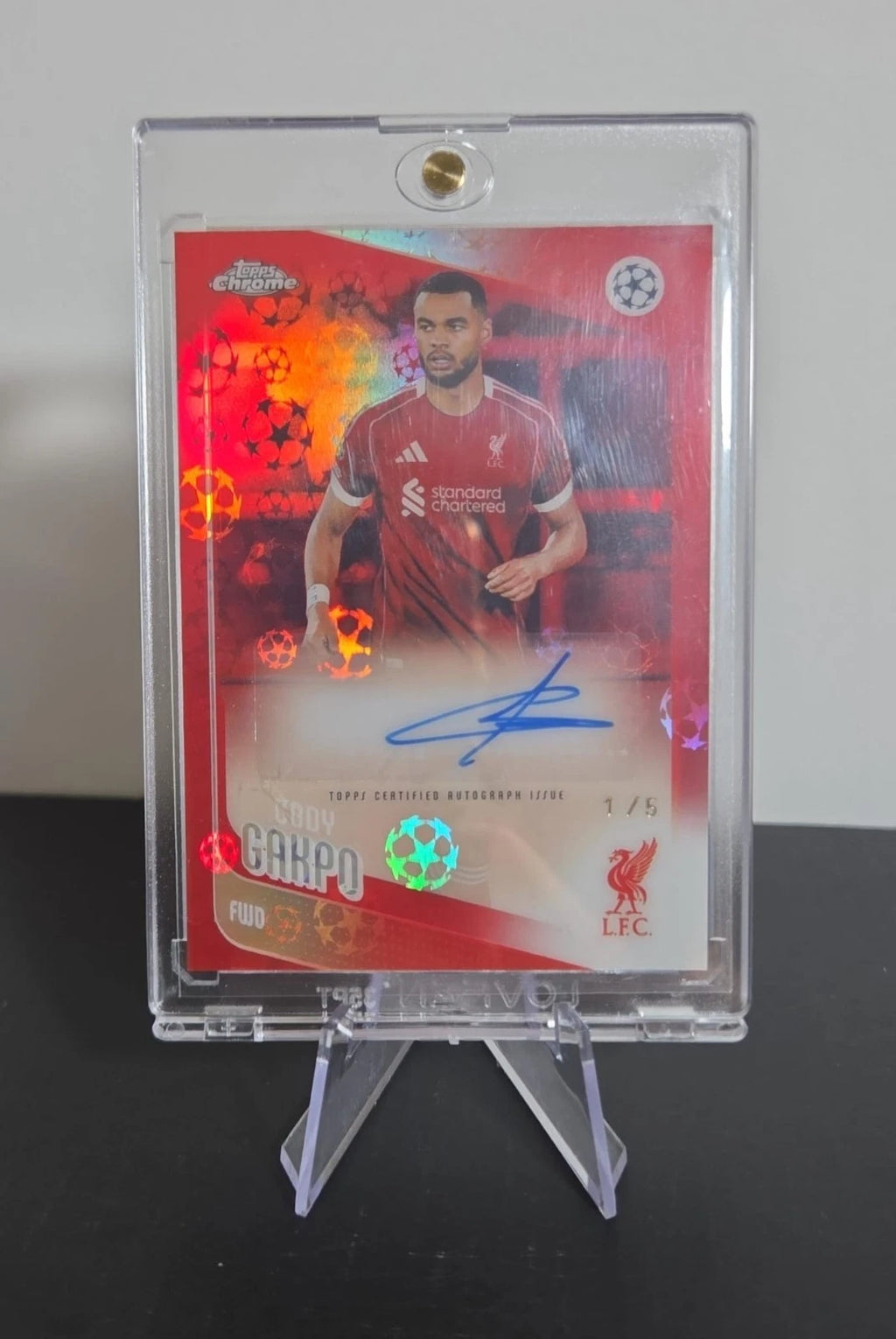 Topps Chrome UEFA 2025/26 Cody Gakpo Auto 1/5 Liverpool FC