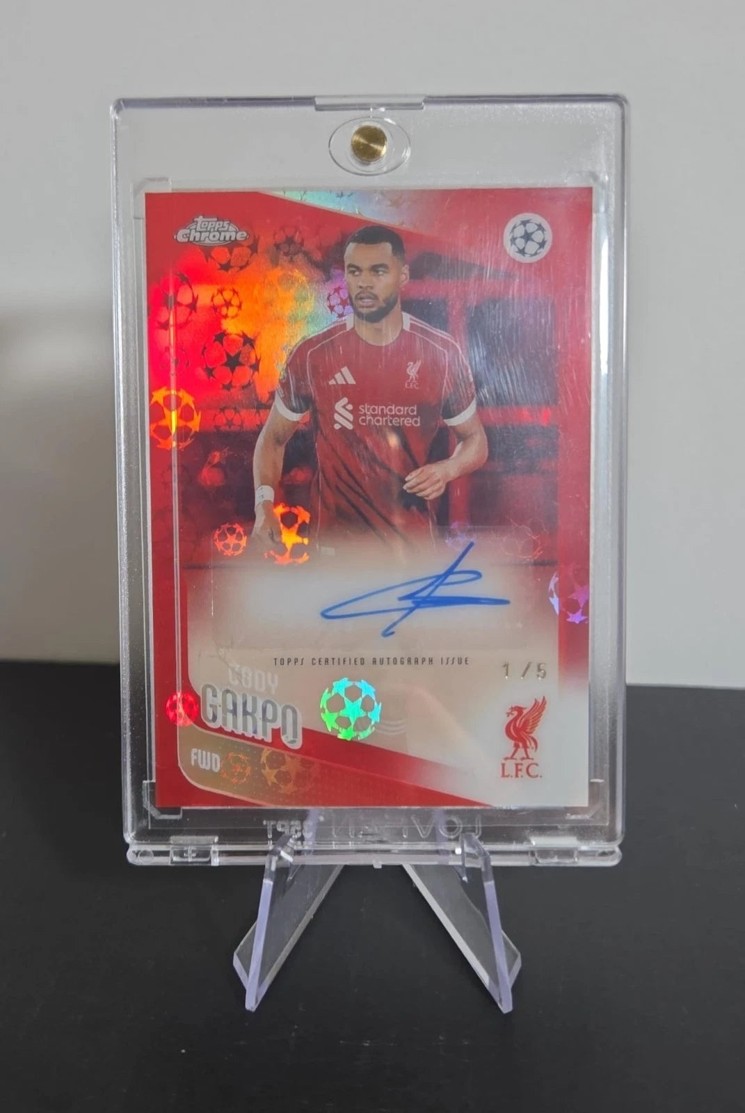 Topps Chrome UEFA 2025/26 Cody Gakpo Auto 1/5 Liverpool FC