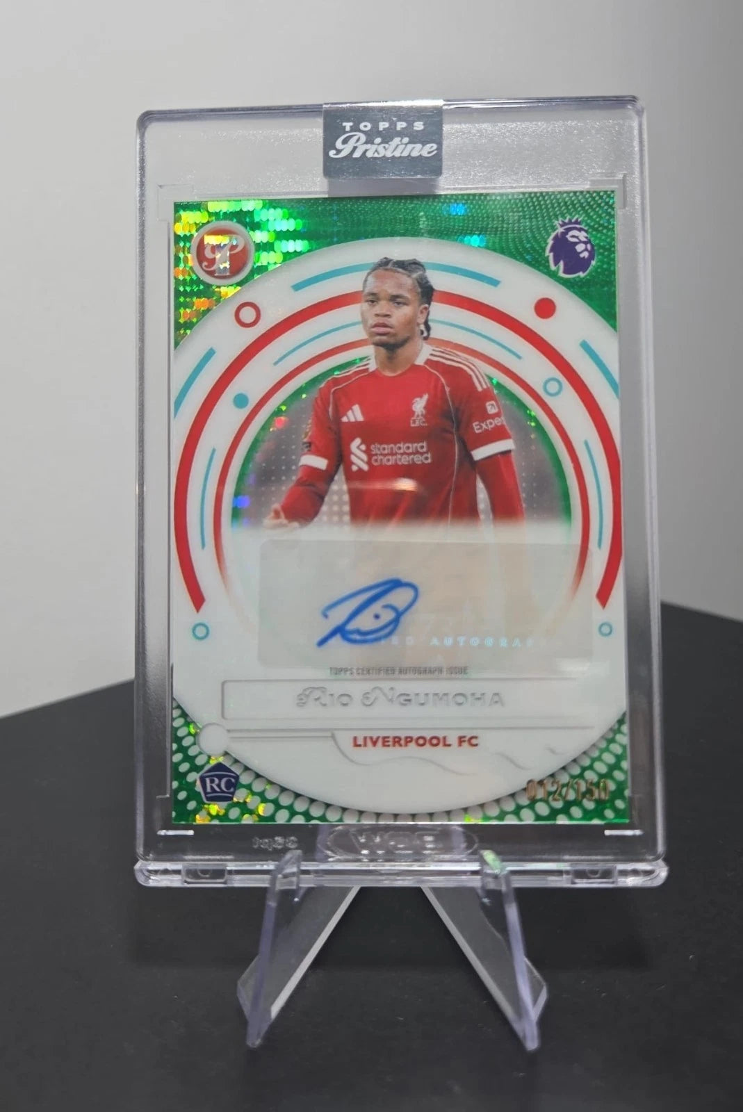 Topps Pristine Premier League Rio Ngumoha Rookie Auto Encased 12/150 Liverpool