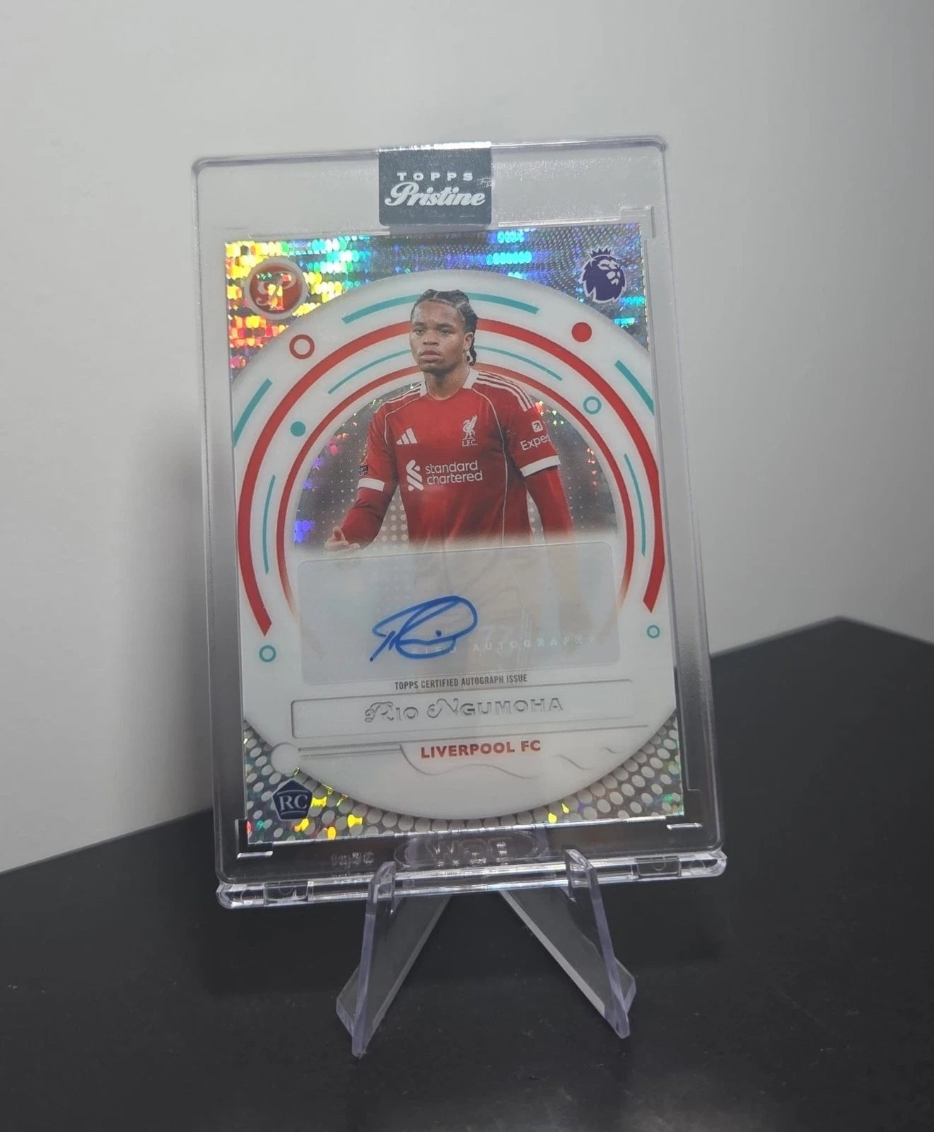 Topps Pristine Premier League Base Auto Rio Ngumoha Rookie Liverpool FC