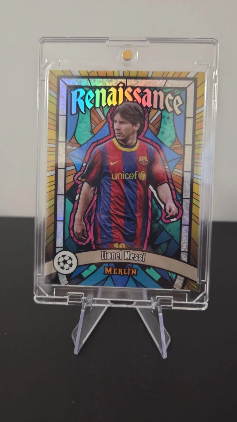 Topps Merlin Renaissance Lionel Messi Case Hit SSP FC Barcelona R-10 UEFA CL