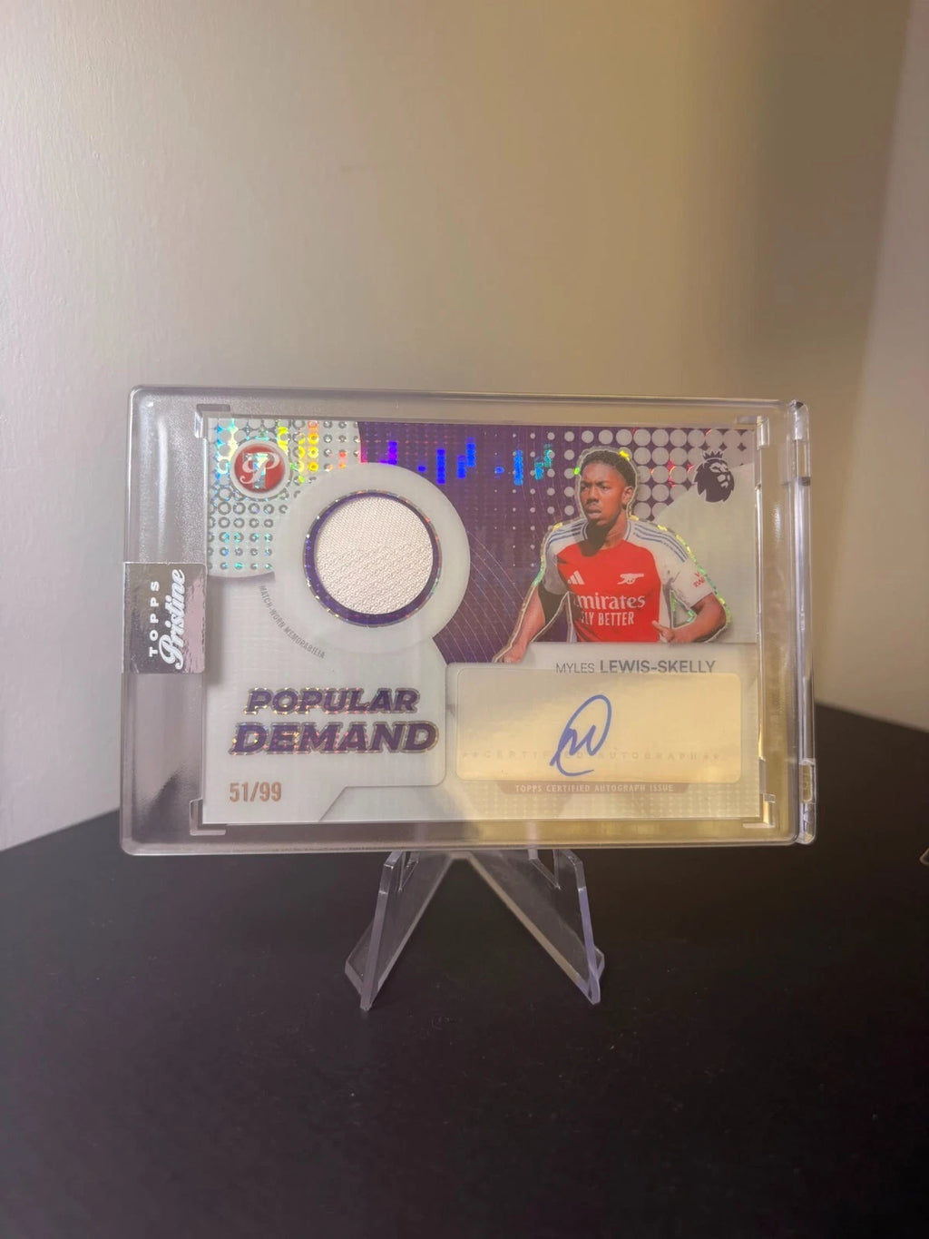Topps Pristine Popular Demand Patch Auto Relic Myles Lewis-Skelly /99 Arsenal