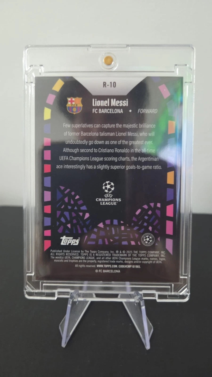 Topps Merlin Renaissance Lionel Messi Case Hit SSP FC Barcelona R-10 UEFA CL