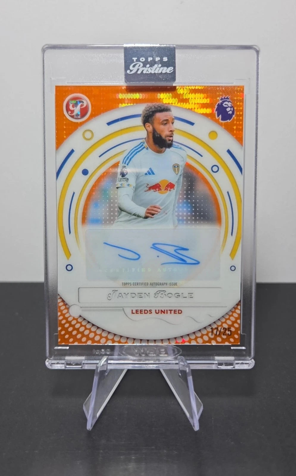 2025-26 Topps Pristine Jayden Bogle Auto Orange /25 Leeds United