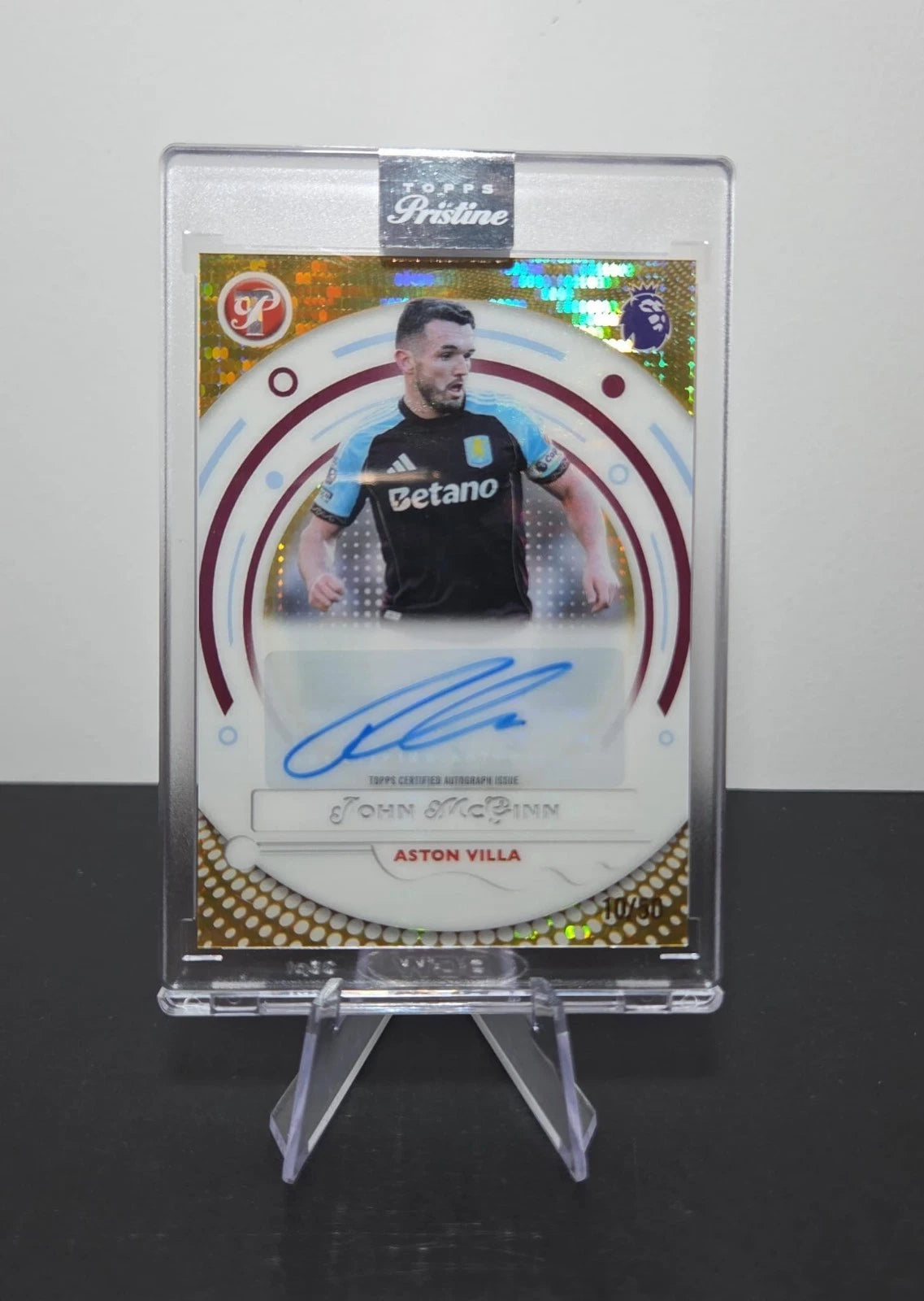 2025-26 Topps Pristine John McGinn Auto Gold /50 Aston Villa