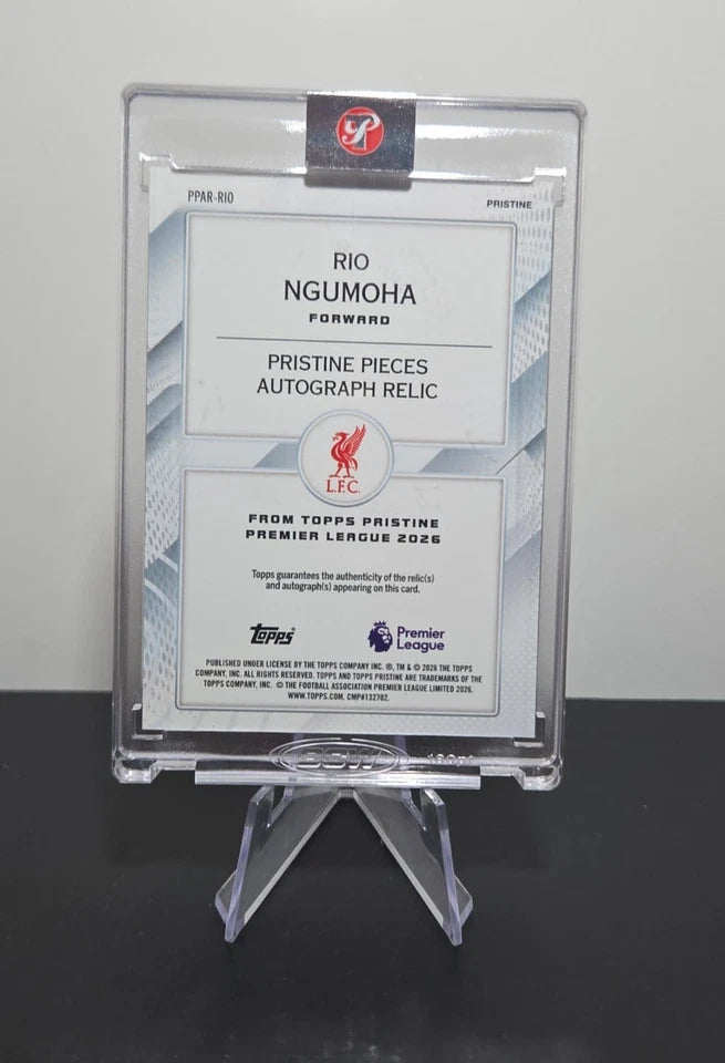 Topps Pristine Rio Ngumoha Rookie Encased Patch Auto /50 Liverpool FC