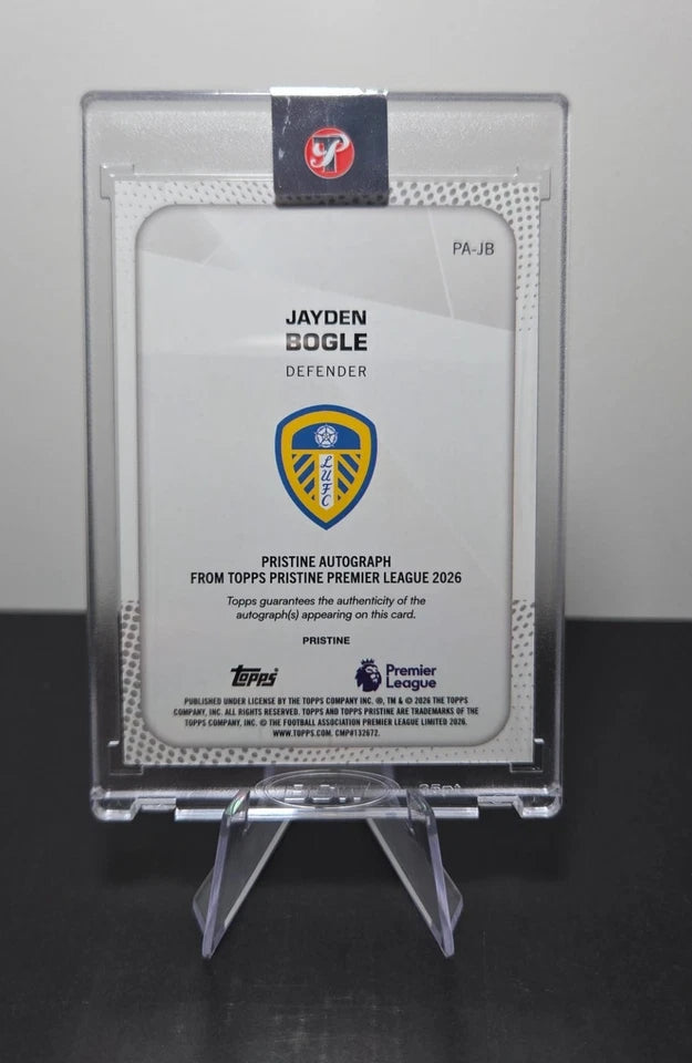 2025-26 Topps Pristine Jayden Bogle Auto Orange /25 Leeds United