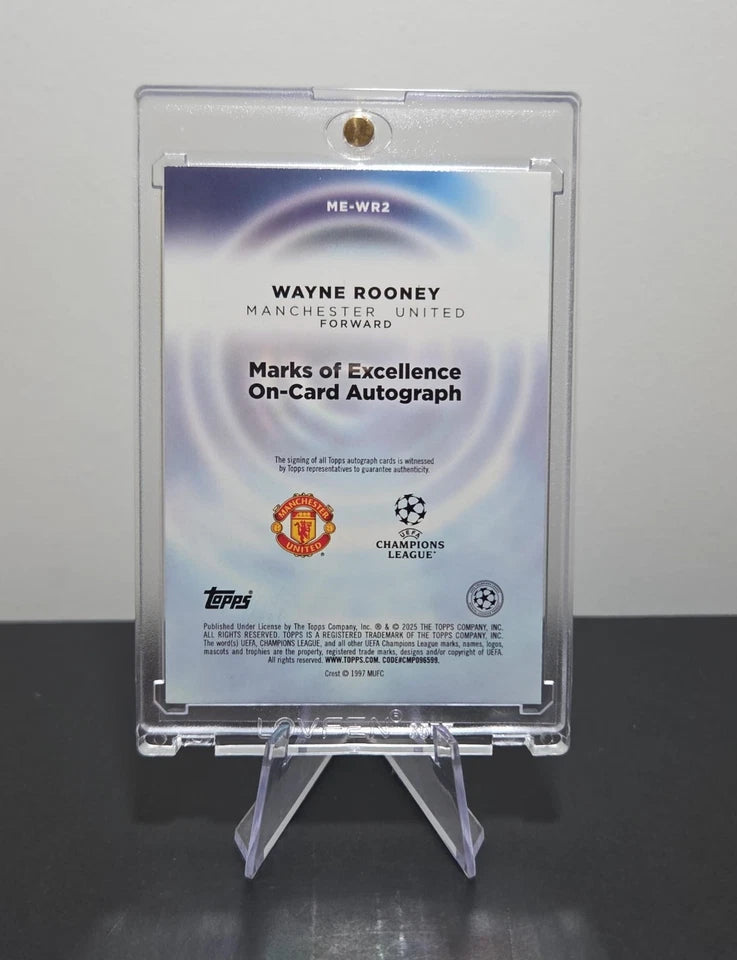 Topps Marks Of Excellence Wayne Rooney 3/50 2025 On Card Auto