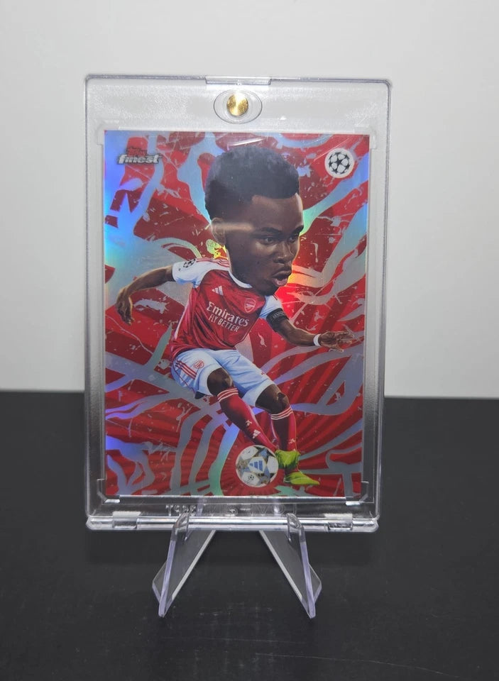 Topps Finest UCC Bukayo Saka HEADLINERS Case Hit Arsenal