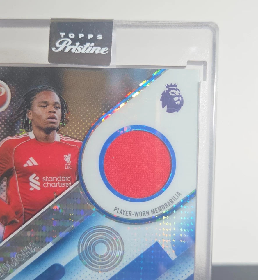 2025-26 Topps Pristine Rio Ngumoha RC Auto Patch Blue 70/75 Liverpool