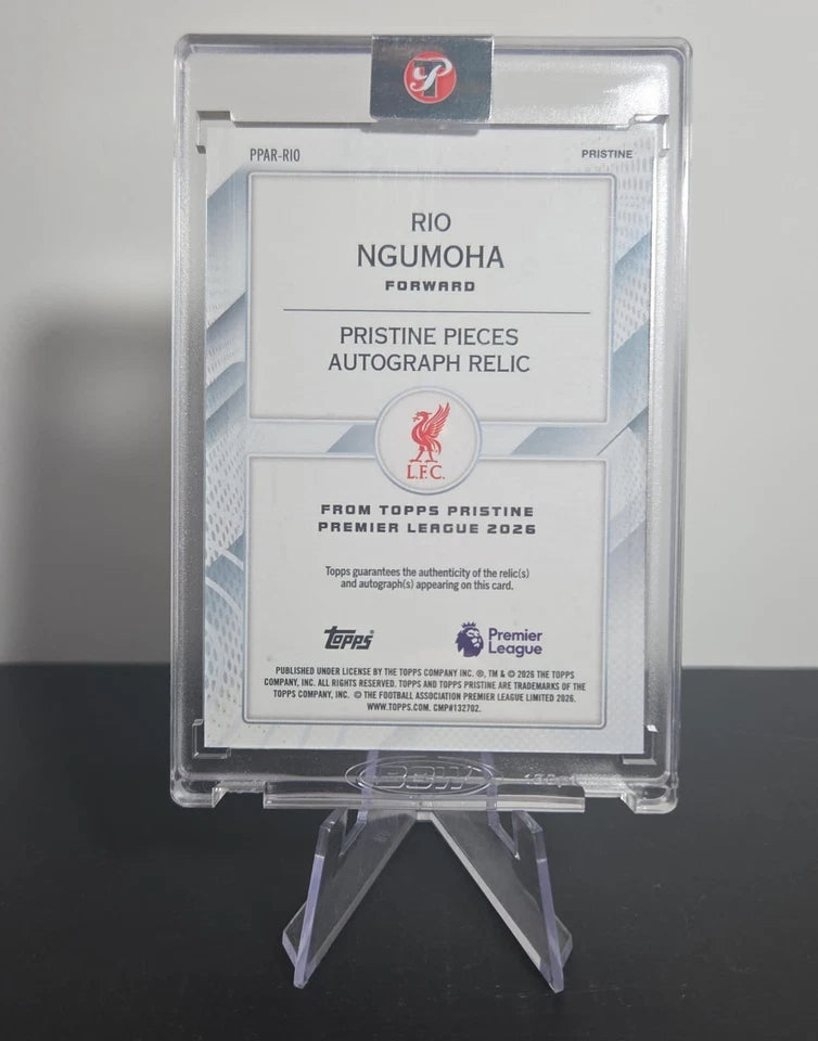 2025-26 Topps Pristine Rio Ngumoha RC Auto Patch Blue 70/75 Liverpool