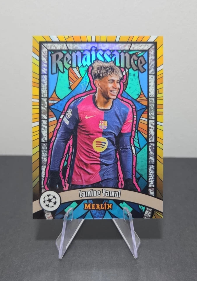 Topps Merlin Renaissance Lamine Yamal Case Hit FC Barcelona R-6 UEFA CL