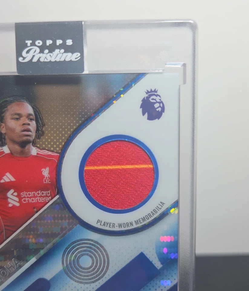 2025-26 Topps Pristine Rio Ngumoha RC Auto Patch Blue 55/75 Liverpool
