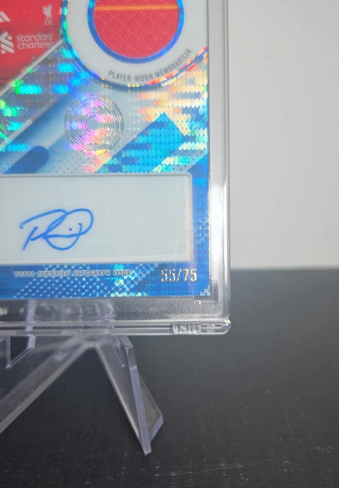 2025-26 Topps Pristine Rio Ngumoha RC Auto Patch Blue 55/75 Liverpool