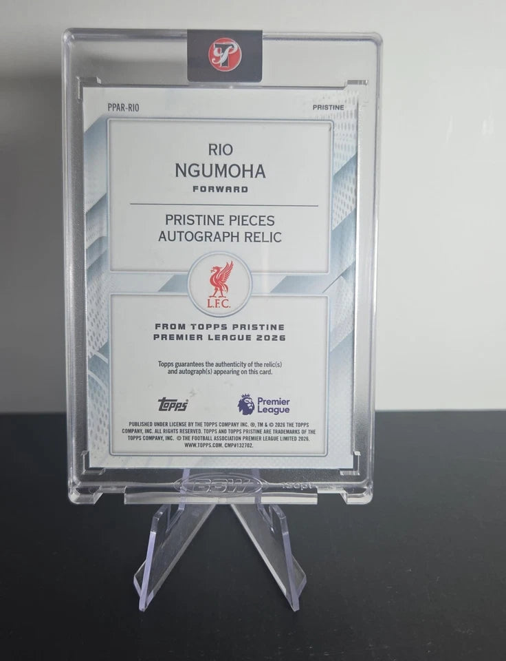 2025-26 Topps Pristine Rio Ngumoha RC Auto Patch Blue 55/75 Liverpool