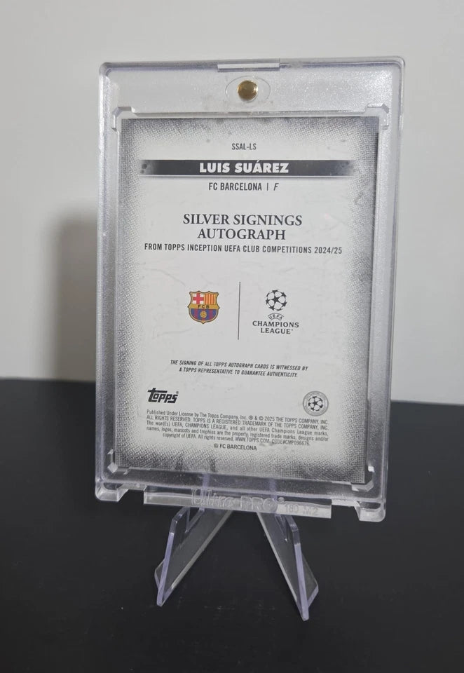 Topps Inception Legends Luis Suarez Silver Signings On Card Auto Barcelona
