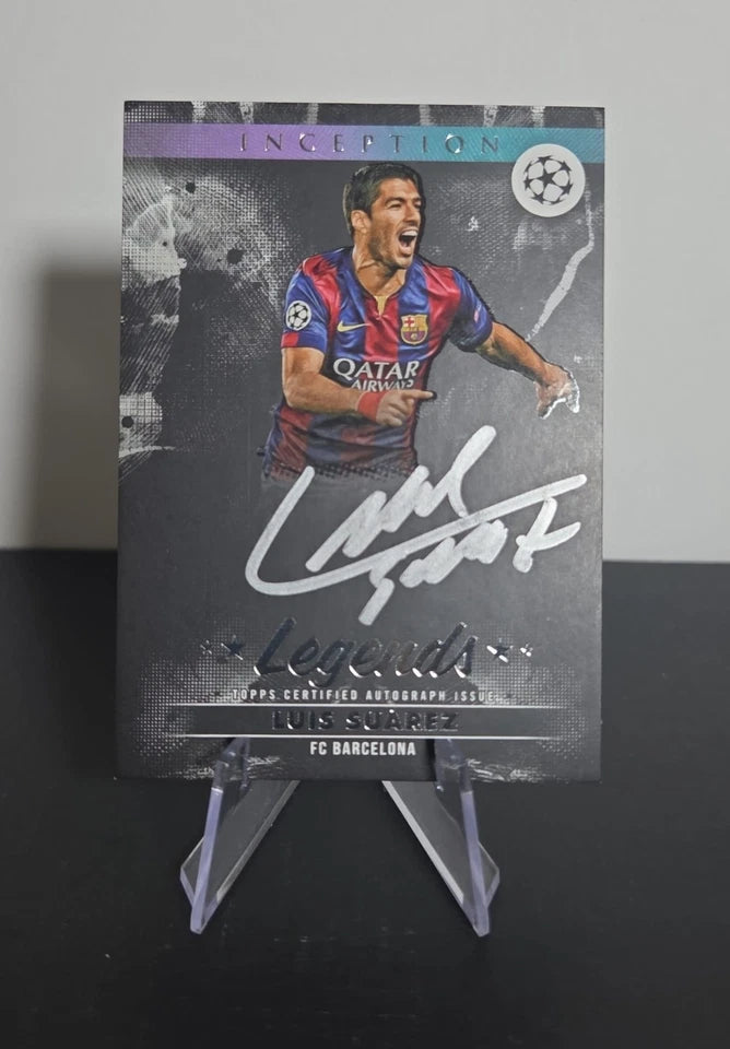 Topps Inception Legends Luis Suarez Silver Signings On Card Auto Barcelona