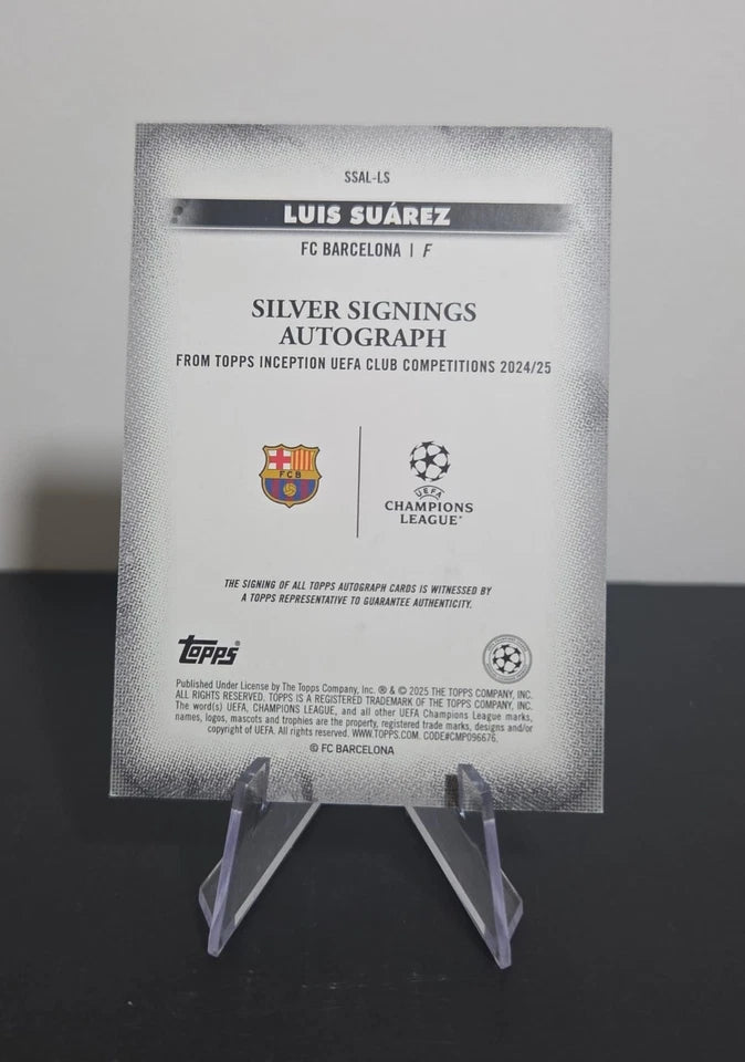 Topps Inception Legends Luis Suarez Silver Signings On Card Auto Barcelona