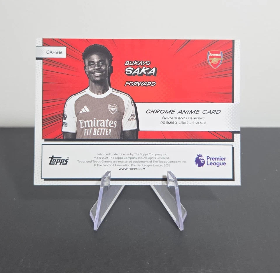 Topps Premier League Chrome 2025/26 Bukayo Saka Anime Case Hit Arsenal