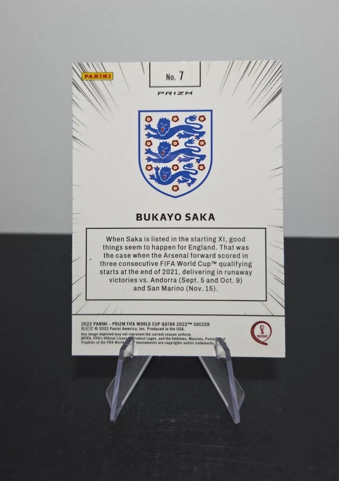 2022 Panini Prizm World Cup Bukayo Saka Manga SSP Case Hit #7 England