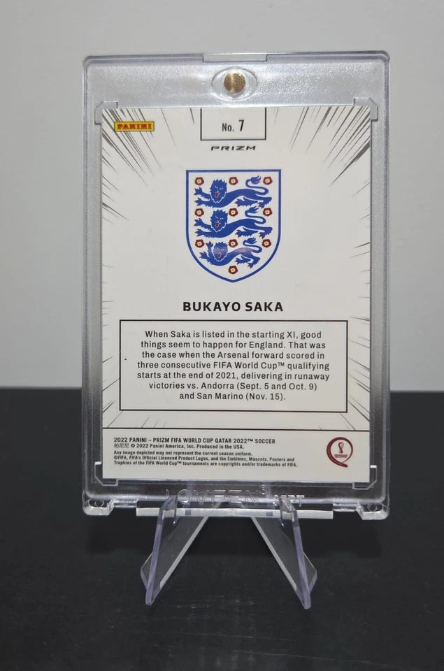 2022 Panini Prizm World Cup Bukayo Saka Manga SSP Case Hit #7 England