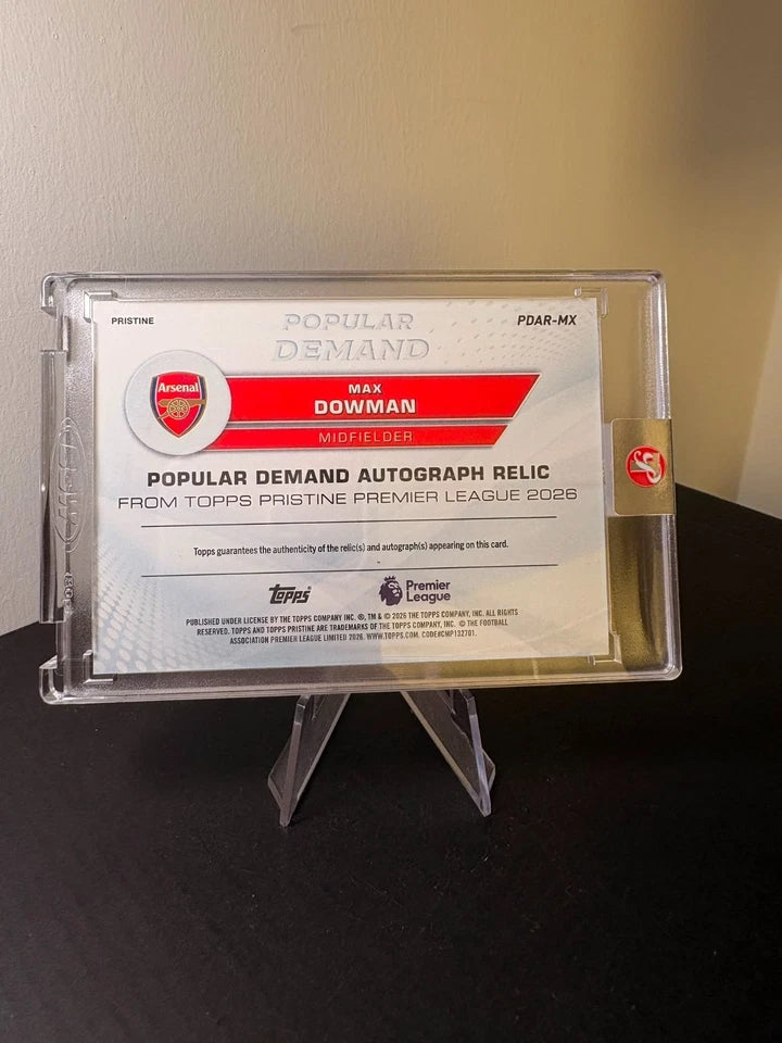 Topps Pristine Popular Demand Patch Auto Relic Rookie Max Dowman /99 Arsenal