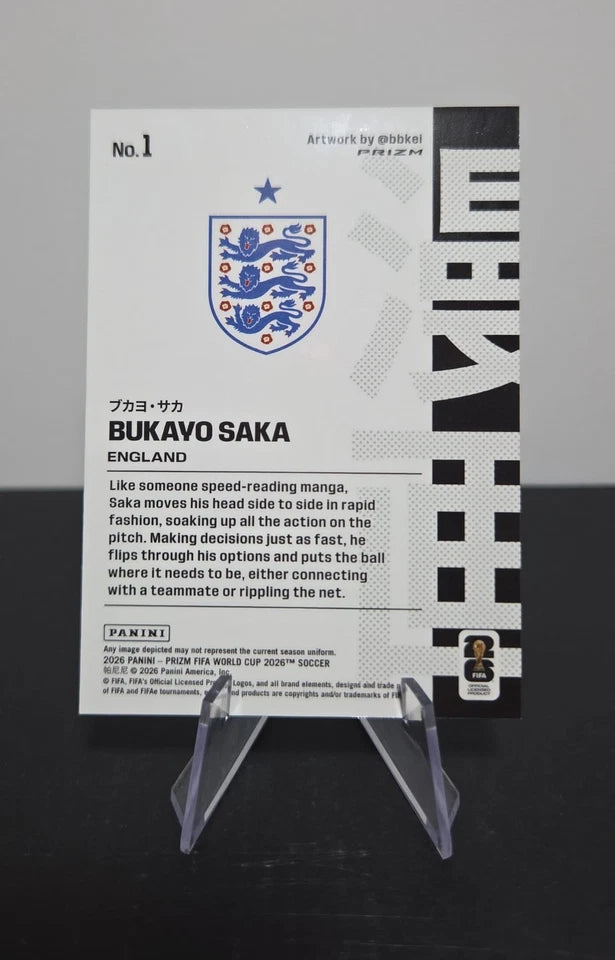 2026 Panini Prizm FIFA World Cup Bukayo Saka MANGA Insert Rare SSP Case Hit 1