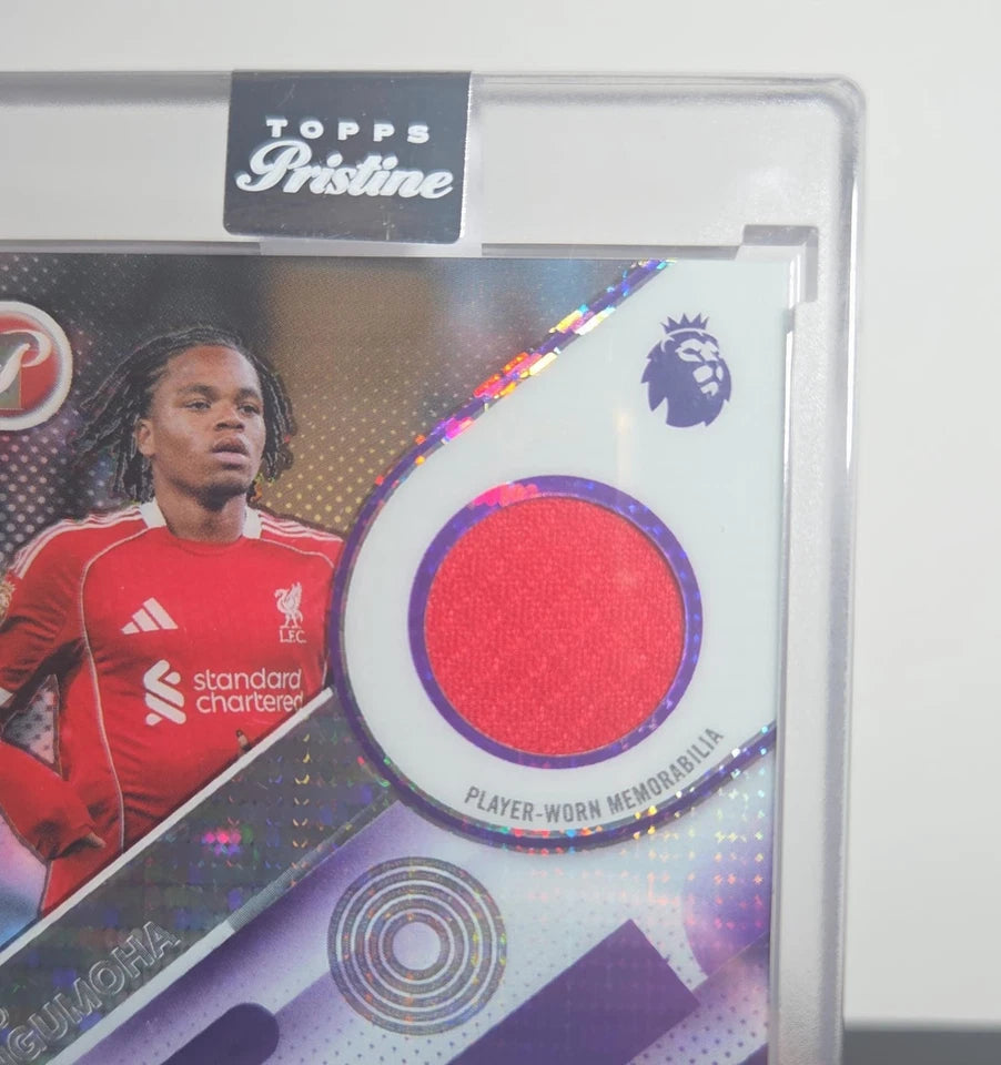 2025-26 Topps Pristine Rio Ngumoha RC Auto Patch Purple 71/99 Liverpool
