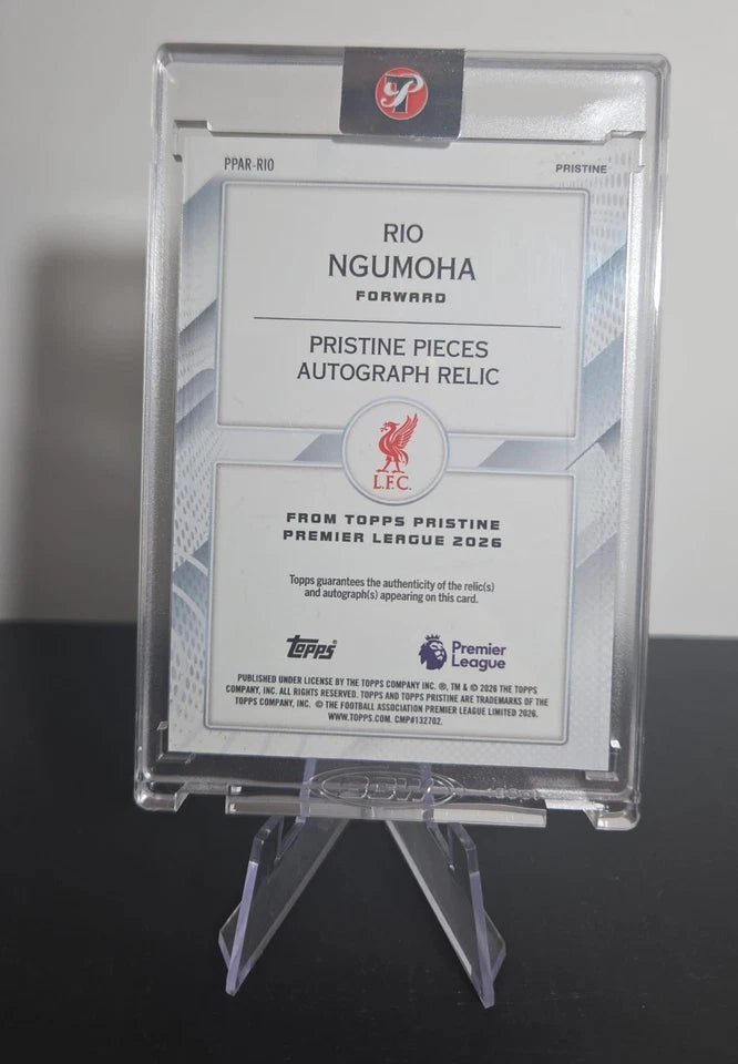 2025-26 Topps Pristine Rio Ngumoha RC Auto Patch Purple 71/99 Liverpool