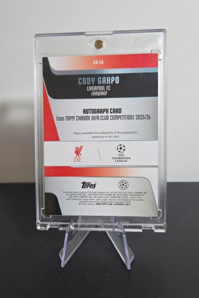 Topps Chrome UEFA 2025/26 Cody Gakpo Auto 1/5 Liverpool FC