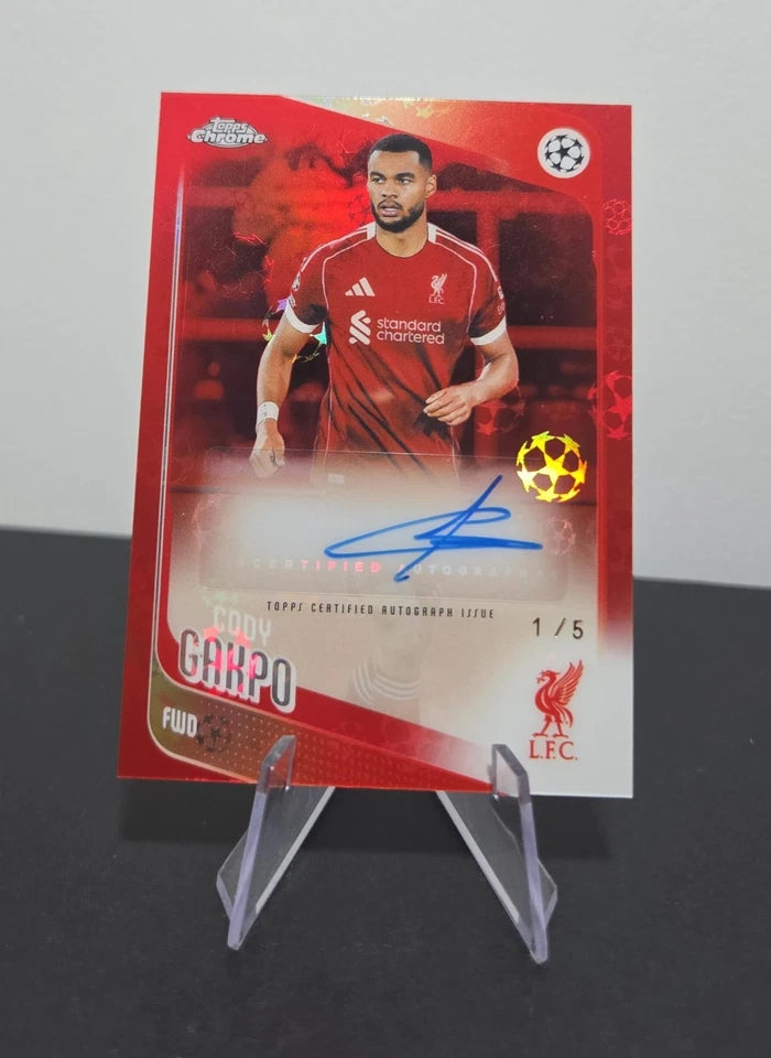 Topps Chrome UEFA 2025/26 Cody Gakpo Auto 1/5 Liverpool FC