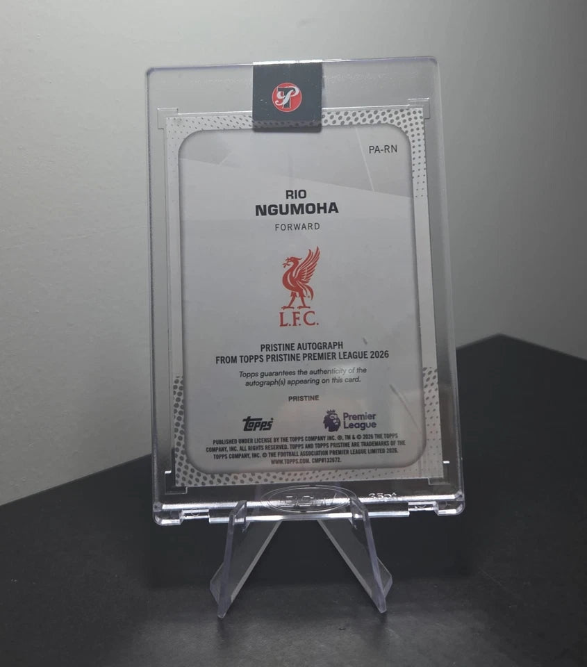 Topps Pristine Premier League Base Auto Rio Ngumoha Rookie Liverpool FC