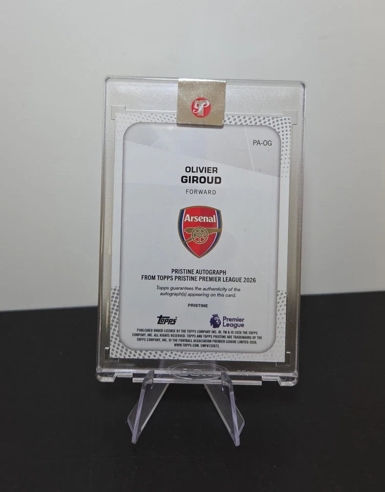 Olivier Giroud Pristine GOLD Auto /50 Topps Premier League Arsenal 2026
