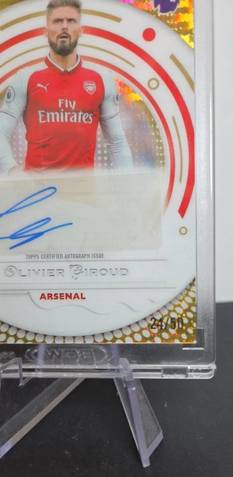 Olivier Giroud Pristine GOLD Auto /50 Topps Premier League Arsenal 2026