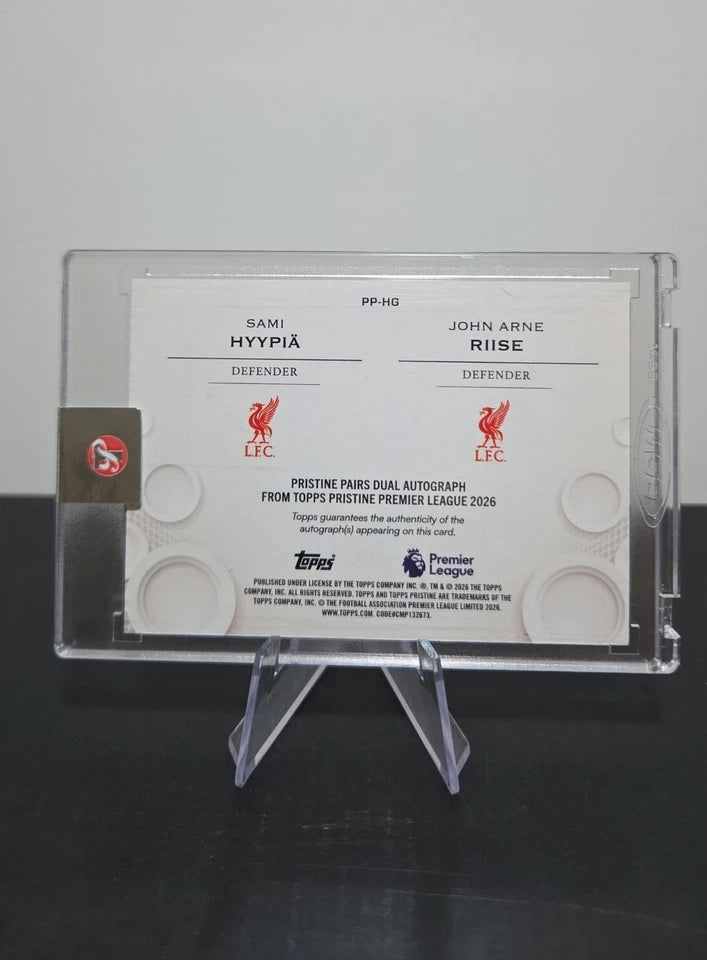 Sami Hyypia & John Arne Risse Topps Pristine Pairs Dual Auto Liverpool PL