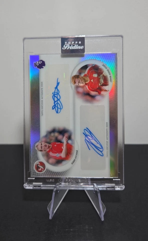 Sami Hyypia & John Arne Risse Topps Pristine Pairs Dual Auto Liverpool PL