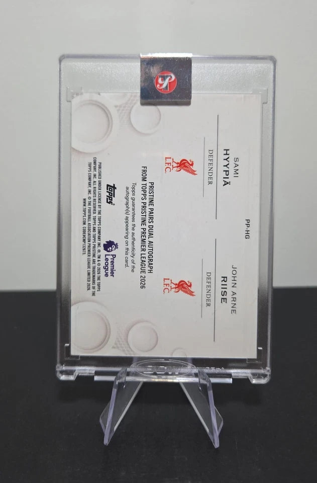 Sami Hyypia & John Arne Risse Topps Pristine Pairs Dual Auto Liverpool PL