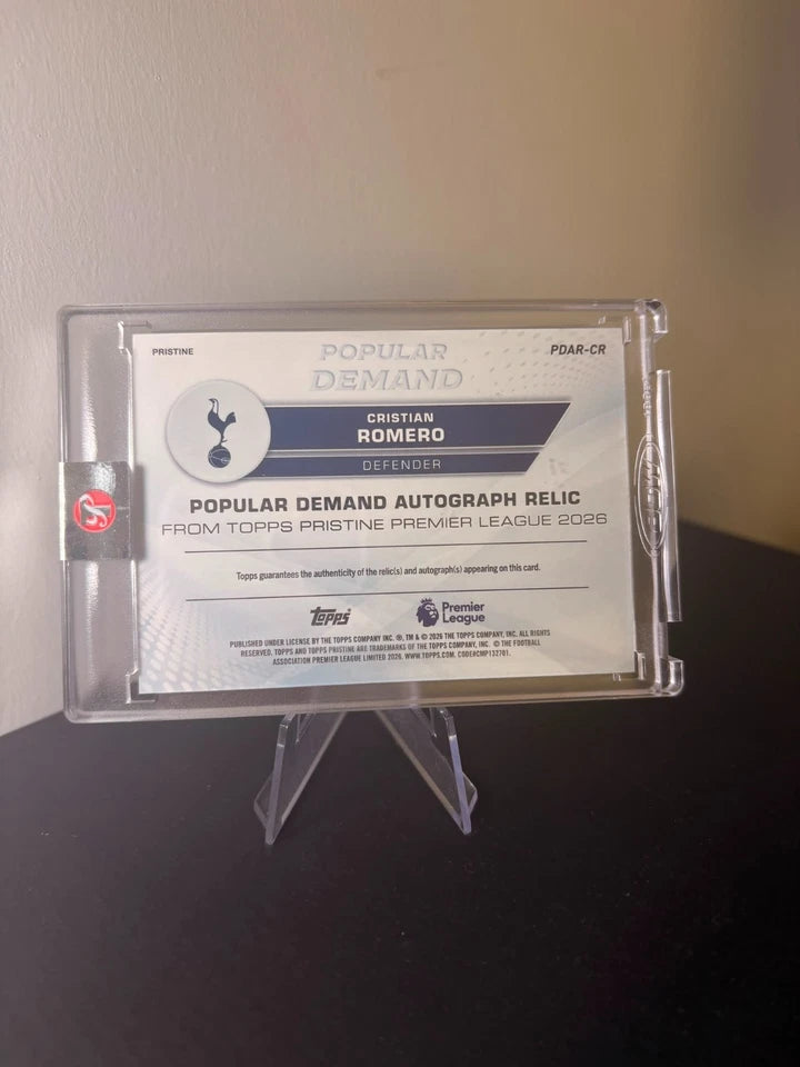 Topps Pristine Popular Demand Cristian Romero Patch Auto Relic /50 Tottenham Hotspur