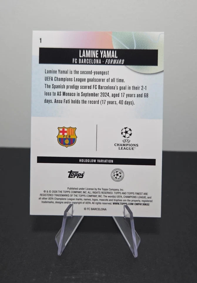 2026 Topps Finest UCC - Lamine Yamal Hologlow Case Hit Barcelona