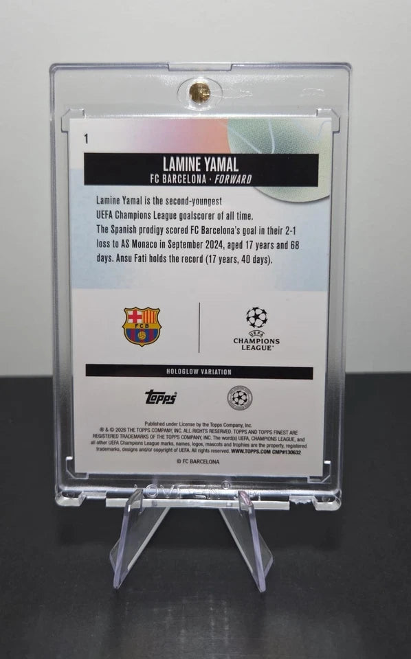 2026 Topps Finest UCC - Lamine Yamal Hologlow Case Hit Barcelona