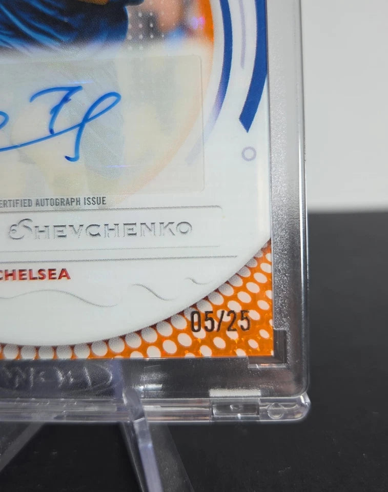 2025-26 Topps Pristine Andriy Shevchenko Auto Orange /25 Chelsea
