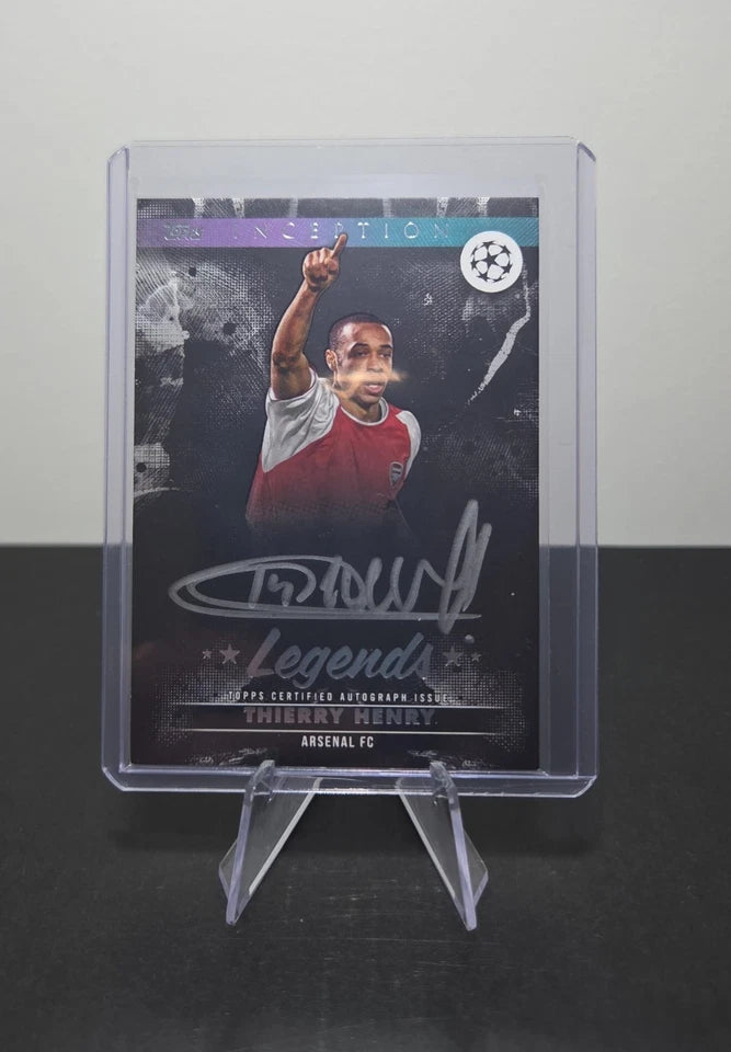 2024-25 Topps Inception UEFA Thierry Henry Silver Signings Auto Case Hit Arsenal