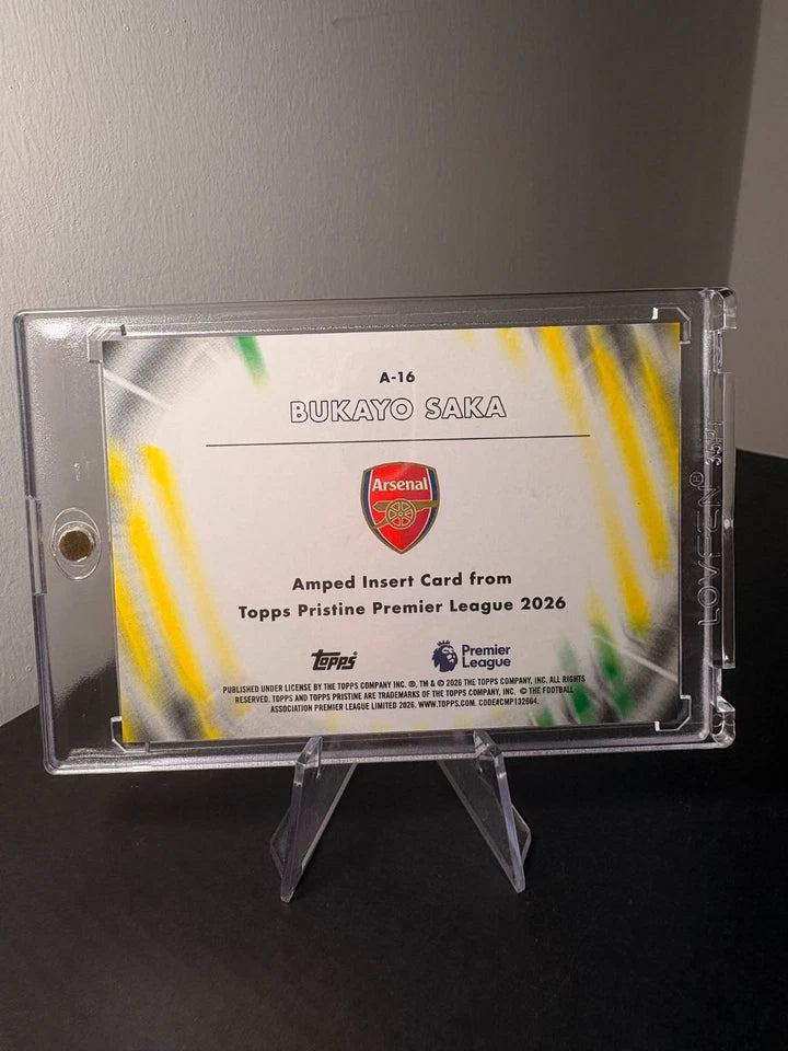 2025-26 Topps Pristine Premier League Bukayo Saka Amped Case Hit SP Arsenal