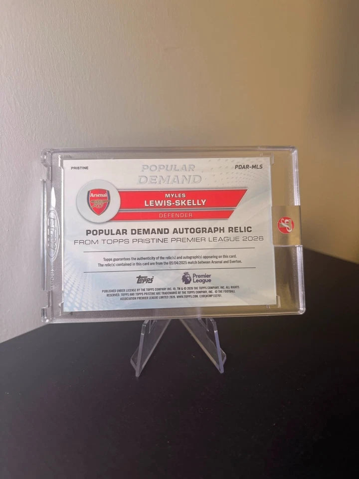 Topps Pristine Popular Demand Patch Auto Relic Myles Lewis-Skelly /75 Arsenal
